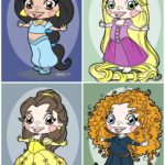 Lot de 4 minis Princesses 2 - Jasmine