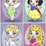 Lot de 4 minis Princesses 1 - Clochette